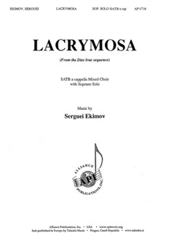 Lacrymosa - from the Dies Irae sequence by Ekimov Serguei for SATB a cappella