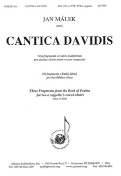 Cantica Da Vidis by Malek Jan for SSAA (Ssa/ssa Or Ttb/ttb)