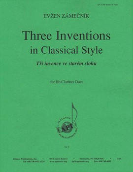 Three Inventions In Classical Style - 2 Bb Clnt (trp) by for