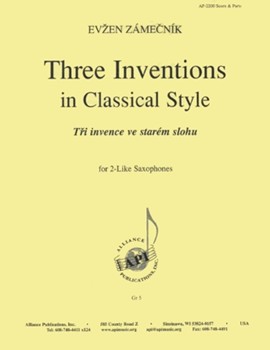 Three Inventions In Classical Style - Ob & Bsn by Evzen Zamecnik for