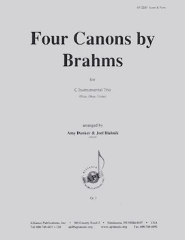 Four Canons By Brahms Fr Op. 113 - Fl 3