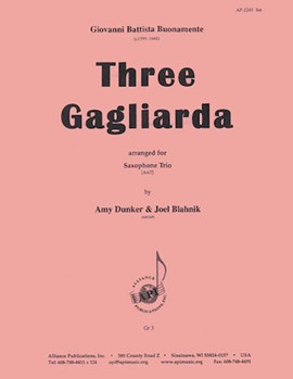 Three Gagliarda - Sax 3 (aat) by for