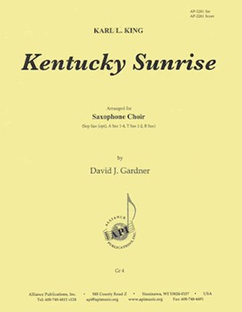 Kentucky Sunrise by King Karl L - Gardner David - for Saxophone Choir