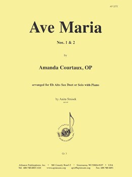 Ave Maria No. 1 & 2 - A Sax Duo/pno by for
