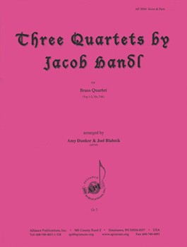Three Quartets By Jacob Handl - Br 4 by for