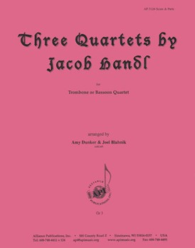 Three Quartets By Jacob Handl - Bsn 4