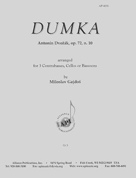 Dumka Opus 72 #10 by Dvorak Antonin - Gajdos - for String Bass Trio