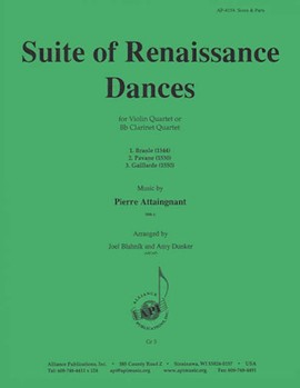 Suite Of Renaissance Dances - Bb Clnt 4 -attaingnant-dunker-blahnik