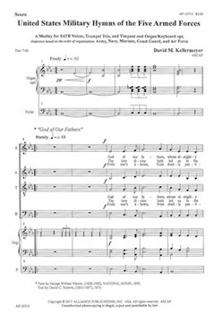United States Military Hymns of the Five Armed Forces by - Kellermeyer David - for SATB