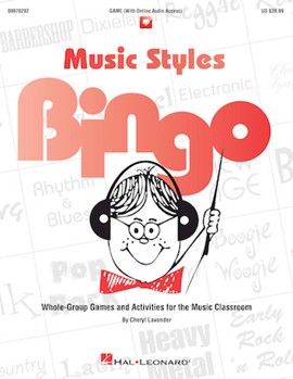 Music Styles Bingo by Lavender Cheryl for Game (w/Audio Access)