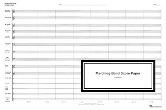 Marching Band Score Paper by for