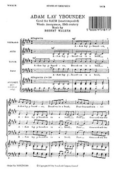 Adam Lay Ybounden by Walker Robert for SATB