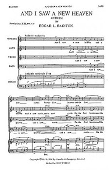 And I Saw A New Heaven by Bainton Edgar for SATB