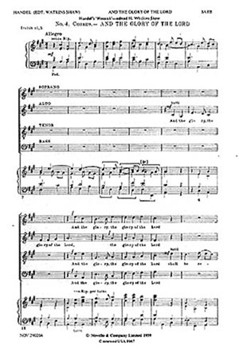 And the Glory of the Lord (from Messiah) by Handel George Frideric for SATB