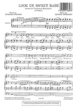 Look Up Sweet Babe Op. 43 No. 2 by Berkeley Lennox for SATB