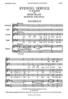 Magnificat and Nunc Dimittis in B Minor by Blair Hugh for SATB