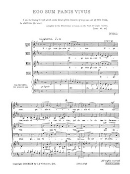 Ego Sum Panis Vivus by Byrd William - Collins - for SATB
