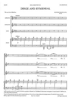 Dirge and Hymeneal by Holst Gustav for SSA
