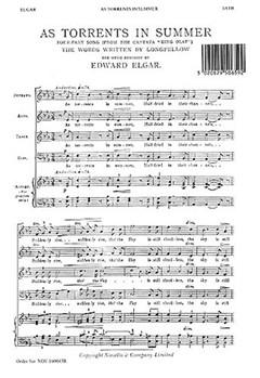 As Torrents In Summer by Elgar Edward for SATB