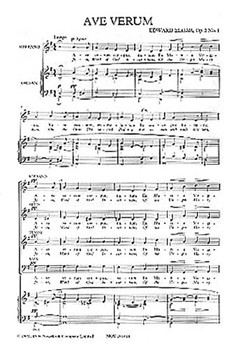 Ave Verum by Elgar Edward for SATB
