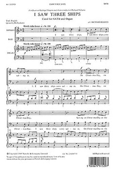 I Saw Three Ships by - Lloyd Richard - for SATB