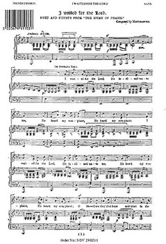I Waited for the Lord (from The Hymn of Praise) by Mendelssohn Felix for SATB