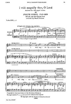 I Will Magnify Thee O Lord by Corfe - Holman Derek - for SA