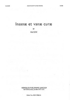 Insanae Et Vanae Curae by Haydn Joseph - Barnby Joseph - for SATB