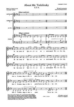 About Mr Tralalinski by Witold Lutoslawski for Soprano/Alto I/Alto 2