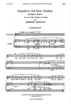 Magnificat & Nunc Dimittis by Howells Herbert for SATB