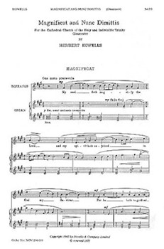 Magnificat and Nunc Dimittis (Gloucester) by Howells Herbert for SATB