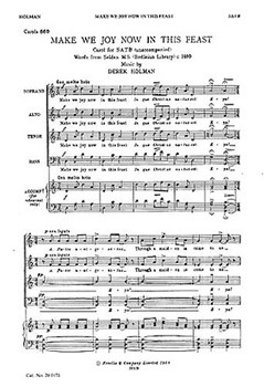 Make We Joy Now in This Feast by Holman Derek for SATB