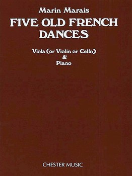5 Old French Dances by Marais Marin - Aldis M E - for Viola and Piano