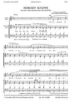 Nobody Knows by - Willcocks Jonathan - for SATB