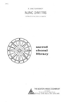 Nunc Dimittis by Gretchaninov Alexander for SATB