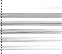 76. Spiral Book 6-stave (Extra Wide) - Passantino Manuscript Paper 6 Stave