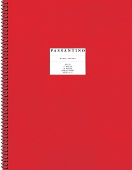 85. Spiral Book 12-Stave - Passantino Manuscript Paper 12 Stave