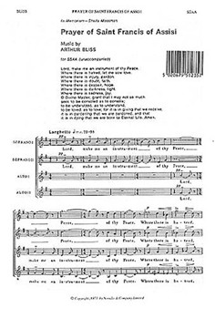 Prayer Of Saint Francis Of Assisi by Bliss Arthur for SSAA