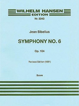 Symphony No. 6 Op. 104 by Sibelius Jean for Score