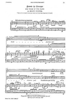 Sound The Trumpet by Purcell Henry for 2-Part