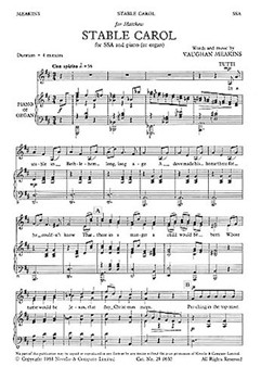 Stable Carol by Meakins Vaughan for SSA