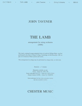 Lamb by Tavener John for Full Score