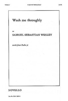 Wash Me Throughly by Wesley Samuel Sebastian for SATB and Organ