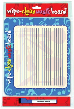 Wipe-clean Music Boards for Teaching Aid (Landscape - Blue)