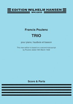 Trio for Piano, Oboe and Bassoon [trio] Poulenc Score & Pa