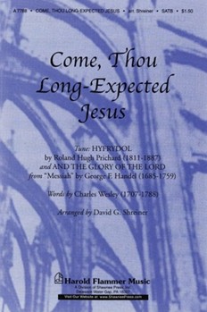 Come Thou Long Expected Jesus by - Shreiner David - for SATB (Hyfrydol)