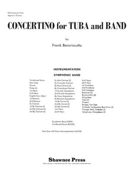 Concertino for Tuba and Band [concert band] Bencriscutto Score & Pa
