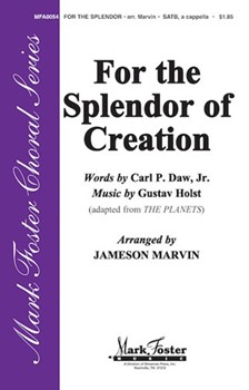 For The Splendor Of Creation by Holst Gustav - Marvin Jameson - for SATB a cappella