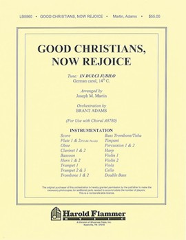 Good Christians Now Rejoice by - Martin Joseph M - for Instrumental Parts