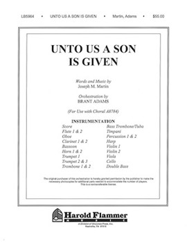 Unto Us A Son Is Given by Martin Joseph M for Instrumental Parts